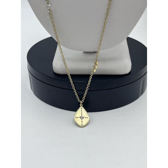 Silpada K & R Weekender Gold Plated Teardrop Crystal Accent necklace KRN0084 - Picture 6 of 15